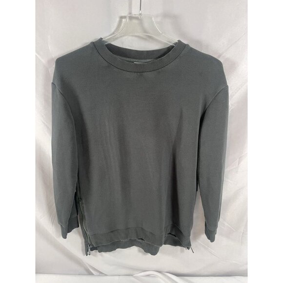 Varley Oversized Sweatshirt Side Zipper Pullover Dark Gray Women’s Size Small - Picture 1 of 7